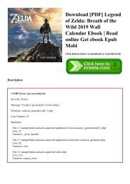 Download [PDF] Legend of Zelda Breath of the Wild 2019 Wall Calendar Ebook  Read online Get ebook Epub Mobi