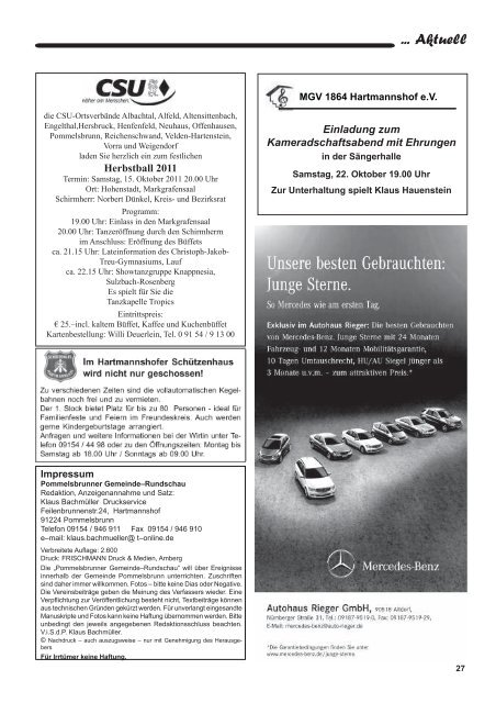 Ausgabe 10/2011 - Gemeinde Pommelsbrunn