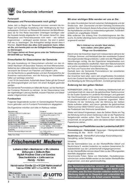 Ausgabe 04/2011 - Gemeinde Pommelsbrunn