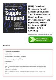 Pdf Download Becoming A Supple Leopard 2nd Edition The Ultimate Guide To Resolving Pain Preventing Injury And Optimizing Athletic Performance R A R [ 260 x 184 Pixel ]