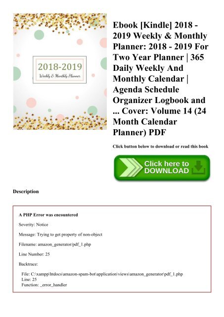 ebook kindle 2018 2019 weekly monthly planner 2018 2019 for monthly planner organizer