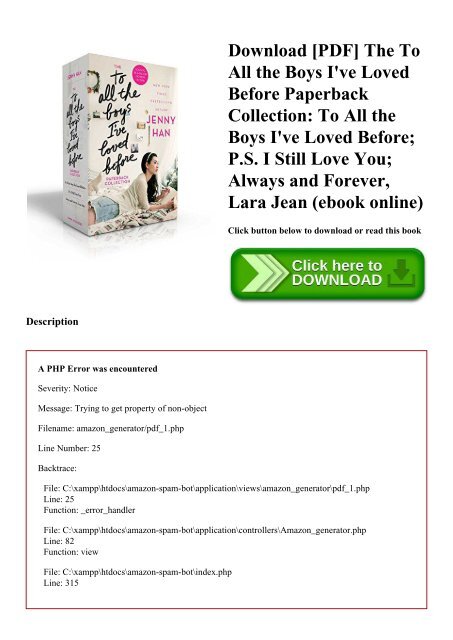 Download [PDF] The To All the Boys I've Loved Before Paperback Collection  To All the