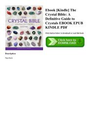 Ebook [Kindle] The Crystal Bible A Definitive Guide to Crystals EBOOK EPUB KINDLE PDF