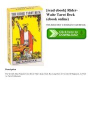 [read ebook] Rider-Waite Tarot Deck (ebook online)