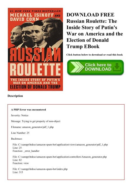 DOWNLOAD FREE Russian Roulette The Inside Story of Putin's War on America and the Election of Donald Trump EBook