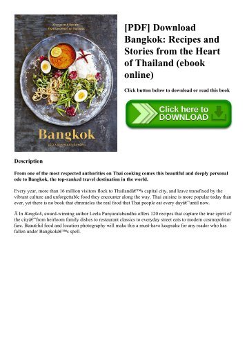 [PDF] Download Bangkok Recipes and Stories from the Heart of Thailand (ebook online)