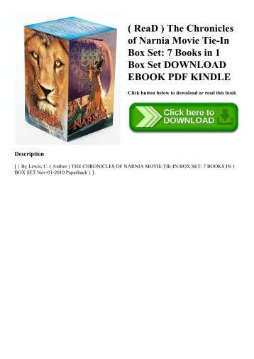 ( ReaD ) The Chronicles of Narnia Movie Tie-In Box Set 7 Books in 1 Box Set DOWNLOAD EBOOK PDF KINDLE