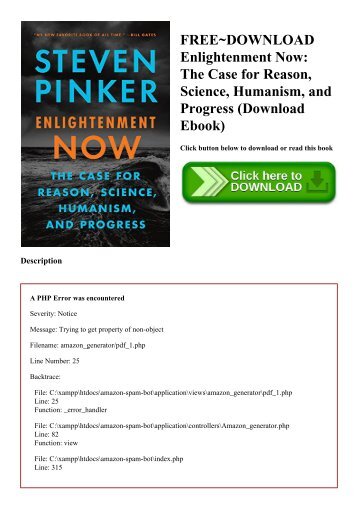 FREE~DOWNLOAD Enlightenment Now The Case for Reason  Science  Humanism  and Progress (Download Ebook)