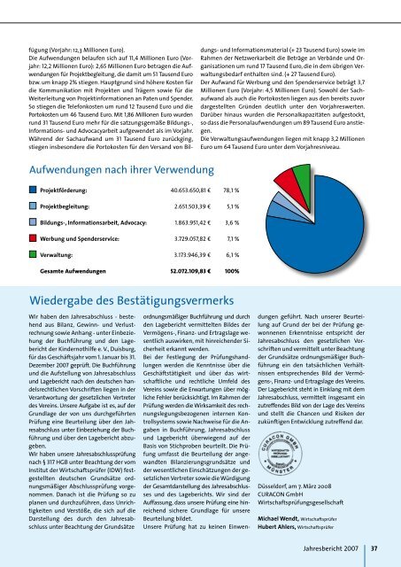 Jahresbericht 2007 zum Download - Kindernothilfe