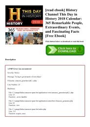 [read ebook] History Channel This Day in History 2018 Calendar 365 Remarkable People  Extraordinary Events  and Fascinating Facts [Free Ebook]