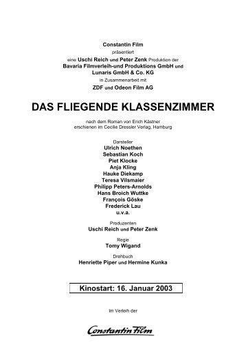 DAS FLIEGENDE KLASSENZIMMER - Dreharbeiten.de