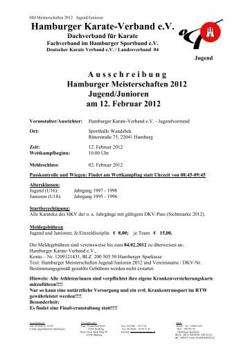 A usschreibung Hamburger Meisterschaften 2012 Jugend/Junioren ...