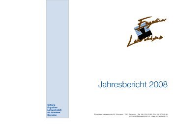 Jahresrückblick 2008 - Engadiner Lehrwerkstatt für Schreiner