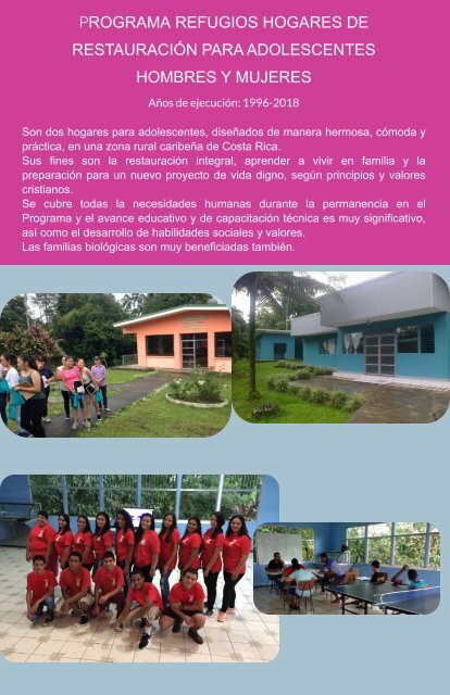 BROCHURE AGOSTO 2018 ASCRIGERE - MINISTERIO AMOR ENLA CALLE