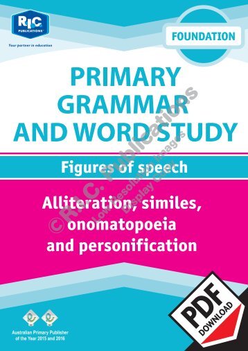 RIC-20225 Primary Grammar and Word Study Foundation – Figures of Speech