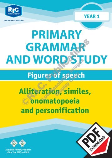 RIC-20229 Primary Grammar and Word Study Year 1 – Figures of Speech