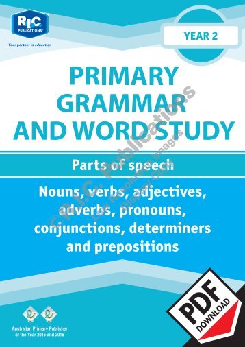 RIC-20230 Primary Grammar and Word Study Year 2 – Parts of Speech