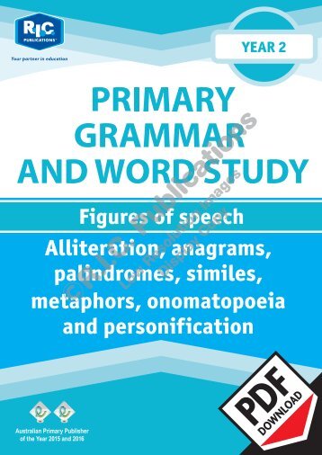 RIC-20233 Primary Grammar and Word Study Year 2 – Figures of Speech