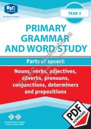 RIC-20234 Primary Grammar and Word Study Year 3 – Parts of Speech