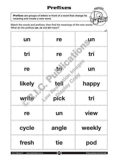 RIC-20235 Primary Grammar and Word Study Year 3 – Understanding and choosing words