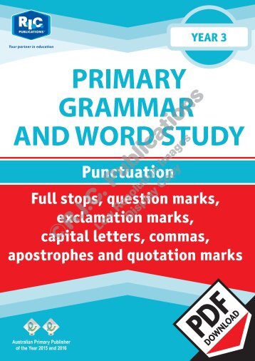 RIC-20236 Primary Grammar and Word Study Year 3 – Punctuation