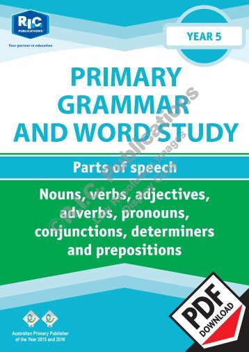 RIC-20242 Primary Grammar and Word Study Year 5 – Parts of Speech