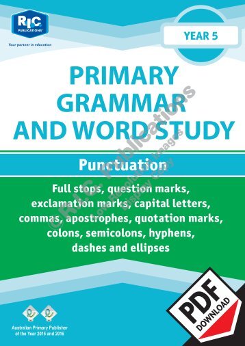 RIC-20244 Primary Grammar and Word Study Year 5 – Punctuation