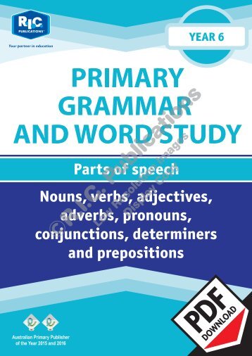 RIC-20246 Primary Grammar and Word Study Year 6 – Parts of Speech