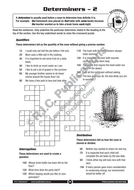 RIC-20246 Primary Grammar and Word Study Year 6 – Parts of Speech