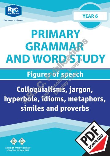 RIC-20249 Primary Grammar and Word Study Year 6 – Figures of Speech
