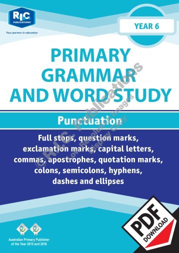 RIC-20248 Primary Grammar and Word Study Year 6 – Punctuation