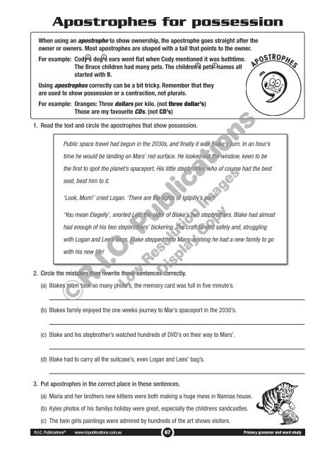 RIC-20248 Primary Grammar and Word Study Year 6 – Punctuation