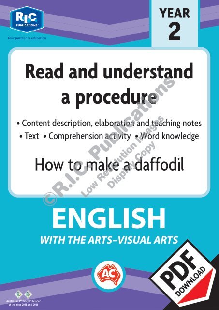 RIC-30038_How_to_make_a_daffodil_Read_and_understand_a_procedure