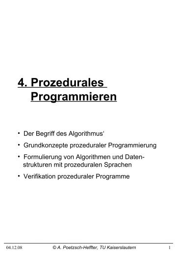 4. Prozedurales Programmieren