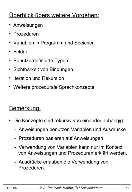 4. Prozedurales Programmieren