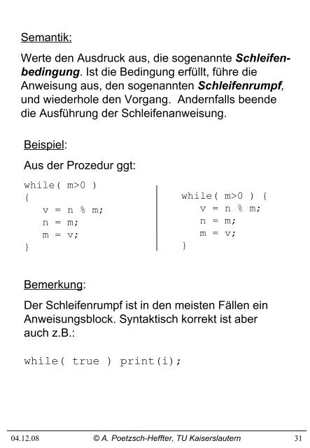 4. Prozedurales Programmieren