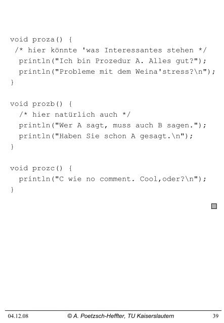 4. Prozedurales Programmieren