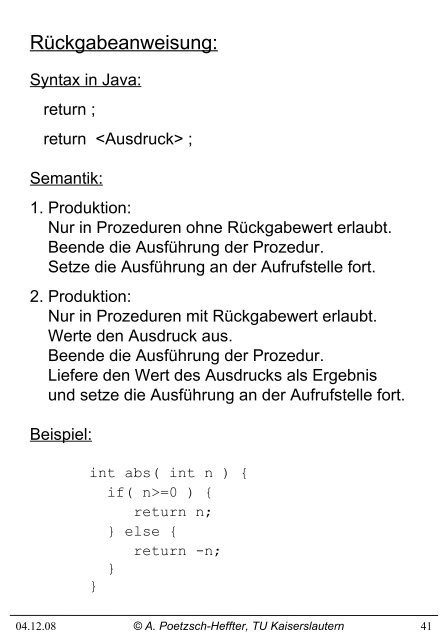 4. Prozedurales Programmieren