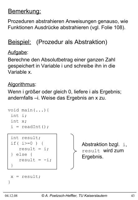 4. Prozedurales Programmieren