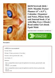 DOWNLOAD 2018  2019 Monthly Pocket Planner (4 x 6.5)  Calendar  Organizer and Notes  Phone book and Journal book ( Cat with Blue Eyes ) Ebook  Read online Get ebook Epub Mobi