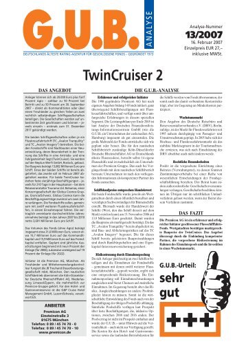 TwinCruiser 2 - G.U.B.-Fondsguide