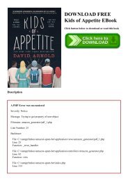 DOWNLOAD FREE Kids of Appetite EBook