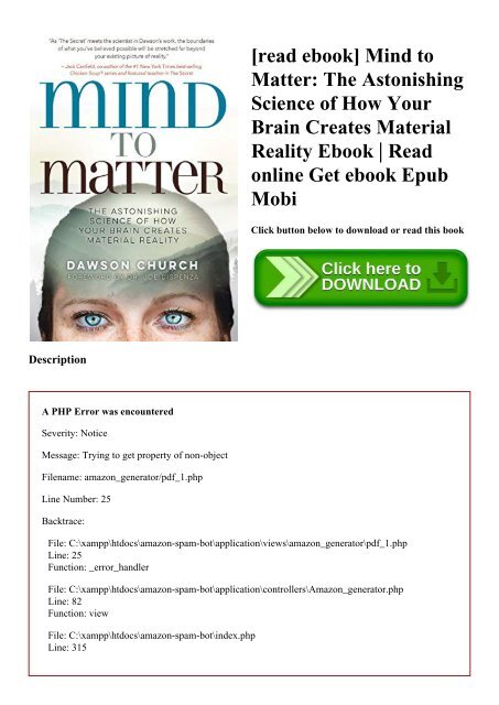 How To Get Your Mind To Read >> Read Ebook Mind To Matter The Astonishing Science Of How Your Brain How To Get Your Mind To Read >> Read Ebook Mind To Matter The Astonishing Science Of How Your Brain