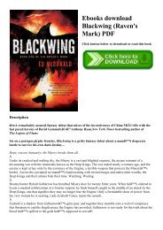 Ebooks download Blackwing (Raven's Mark) PDF
