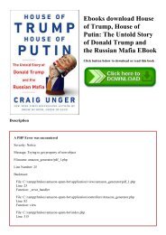 Ebooks download House of Trump  House of Putin The Untold Story of Donald Trump and the Russian Mafia EBook