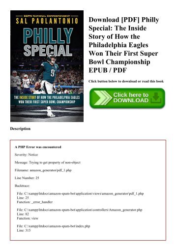 Download [PDF] Philly Special The Inside Story of How the Philadelphia Eagles Won Their First Super Bowl Championship EPUB  PDF