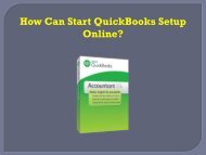 How Can Start Quickbooks Setup Online?