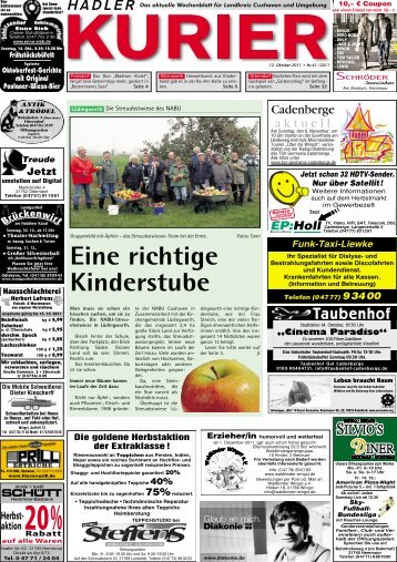 Eine richtige Kinderstube - Hadler Kurier