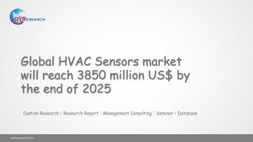 Global HVAC Sensors market will reach 3850 million US$ by the end of 2025