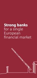 Strong banks for a single European financial market